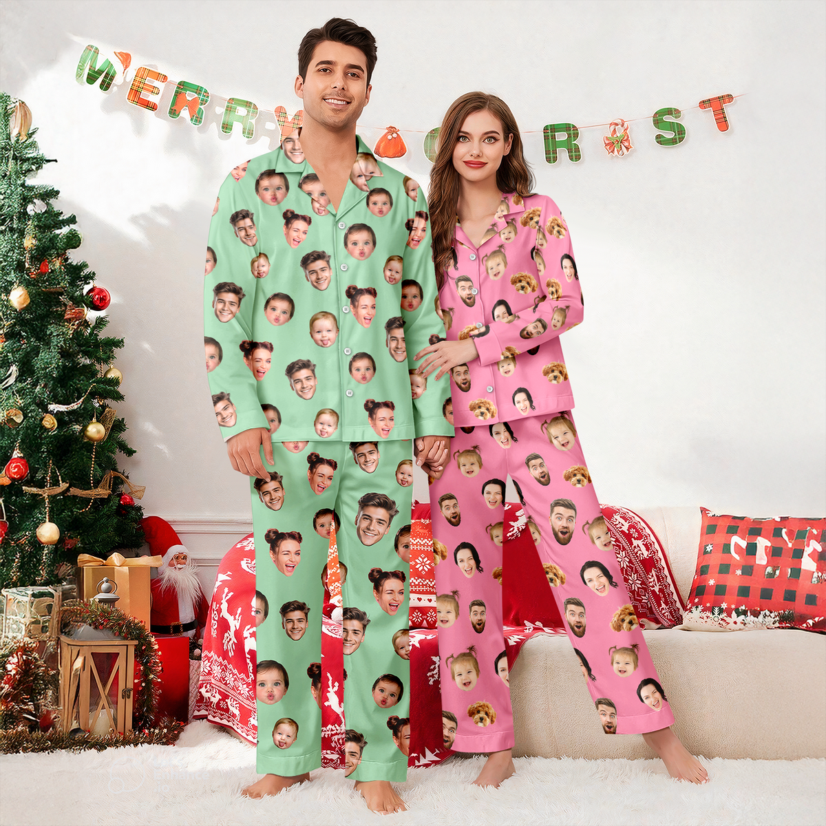 Custom Family Member Photo Pajamas For Christmas TH10 171339