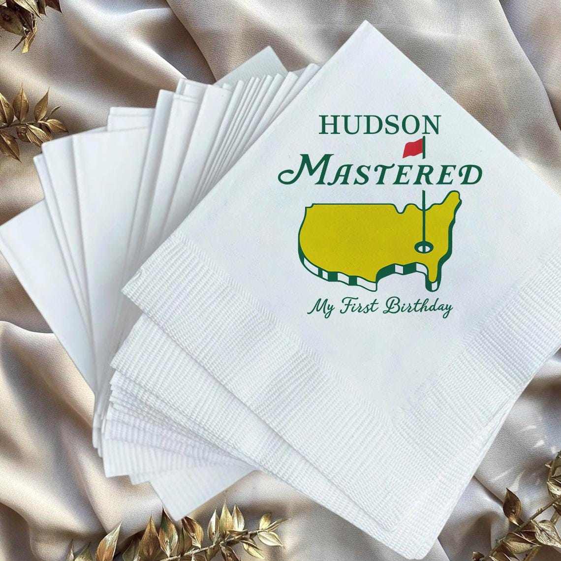 Personalized Name Mastered My First Birthday Party Beverage Cocktail Napkins LM32 899821