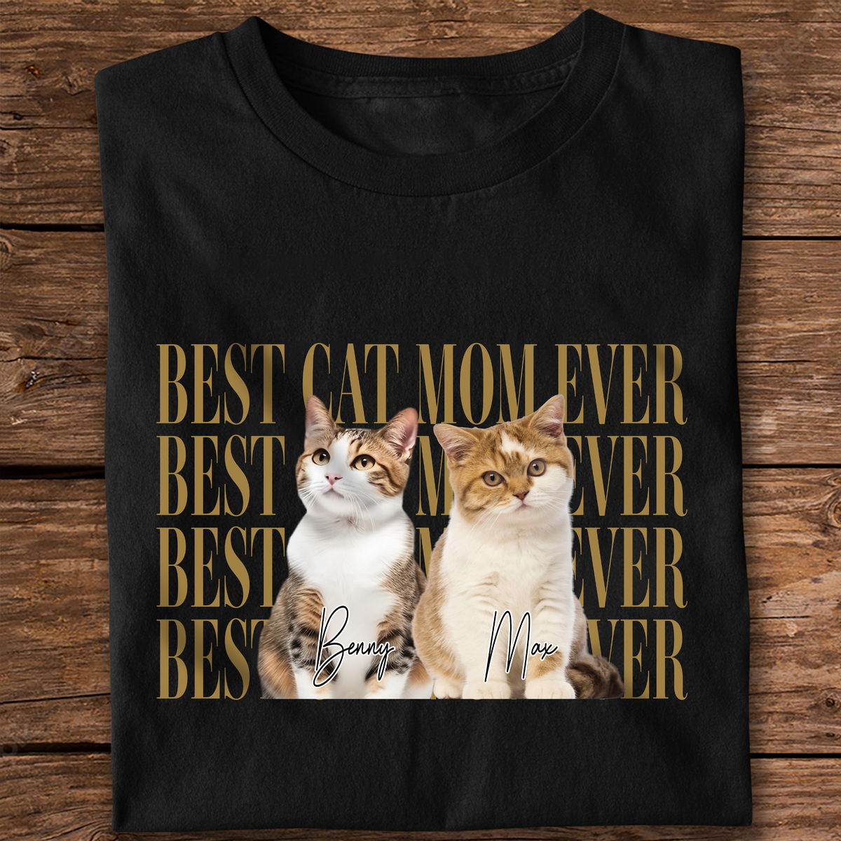 Custom Vintage Photo Best Dog Dad Ever, Best Cat Dad Ever Dark Shirt CH07 911536