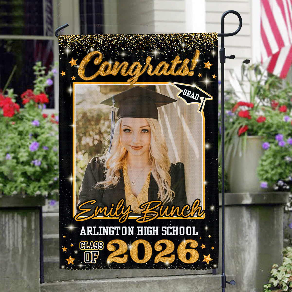Custom Photo Class of 2026 Garden Flag Congrat Grad Gift, Graduation Decorations CH07 910756
