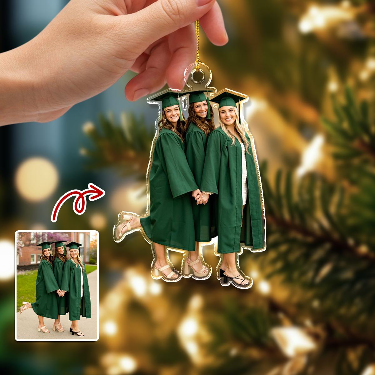 Custom Photo Bestie Acrylic Ornament Gift For Graduate HO82 900648