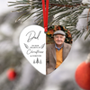 Custom Photo Memorial Christmas Heart Shaped Ceramic Ornament Remembrance Decoration Gift HO82 903426