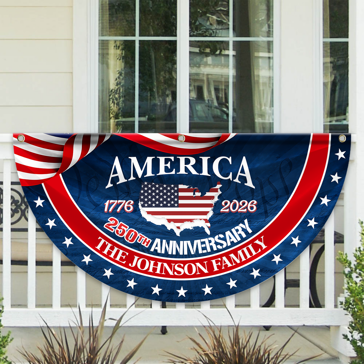 Personalized Family Name America 250th Anniversary Fan Flag HA75 920368