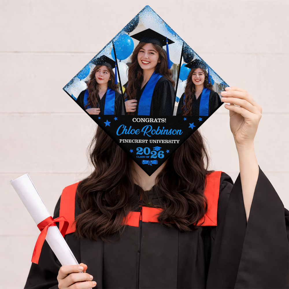 Custom Photo Class of 2026 Graduation Cap Topper Graduation Gift CH07 910890