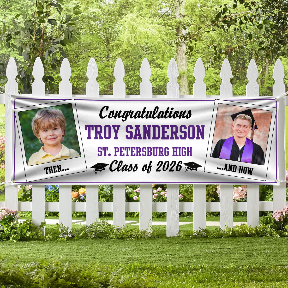 Let's Make Memories Class Of 2026 Personalized Graduation Banner HO82 901724