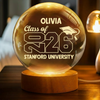 Personalized Graduate Class Of 2026 Engraved Crystal Ball LED Night Light LM32 899677