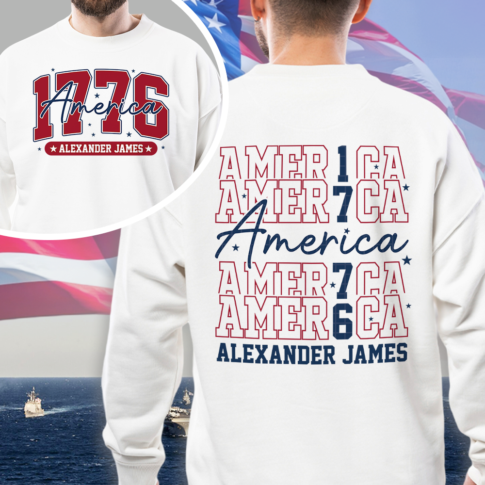 Custom Name America 1776 Front And Back Shirt TH10 898927