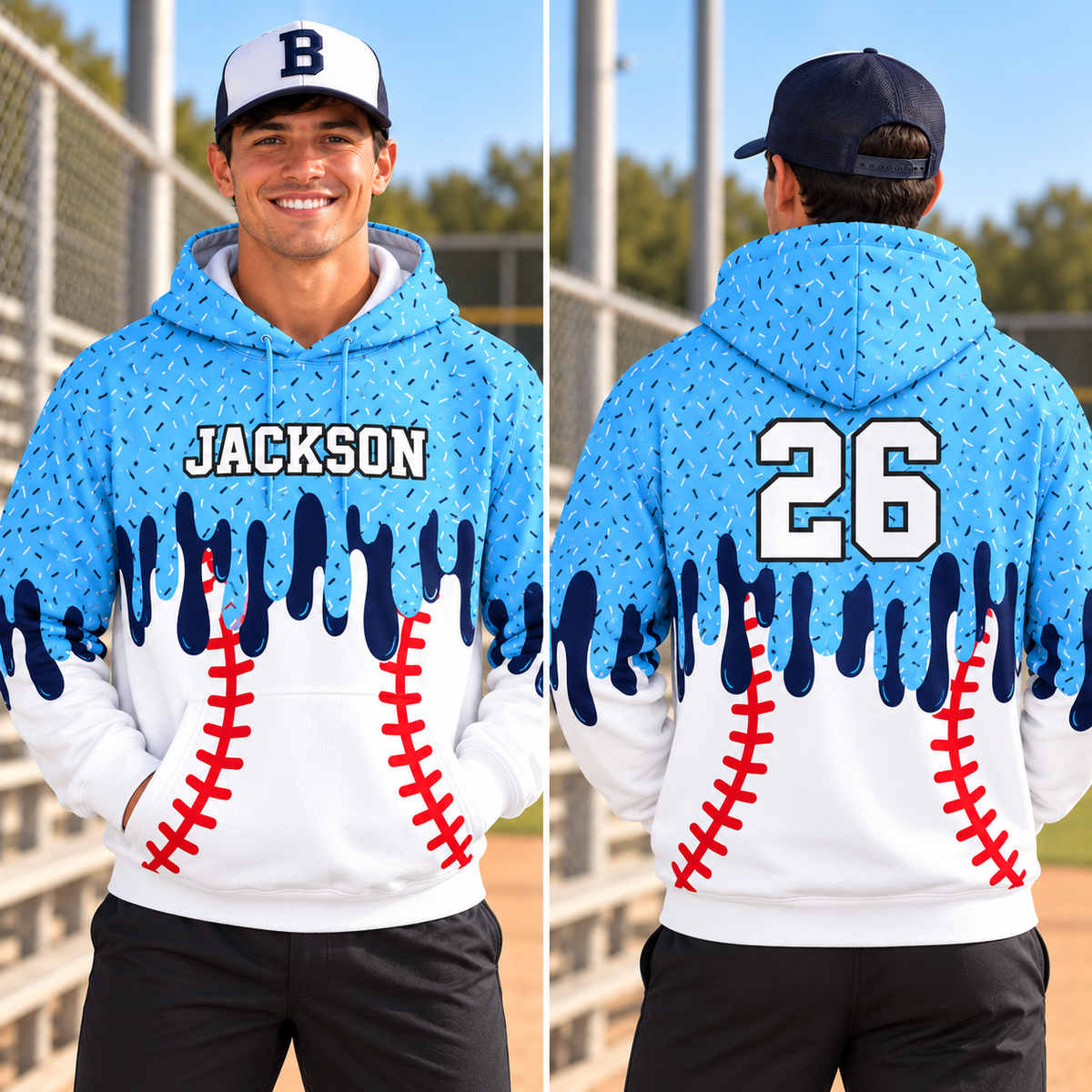 Personalized Christmas Hoodie For Baseball, Softball, Soccer, Football, Basketball, Hockey Lover LM32 670731