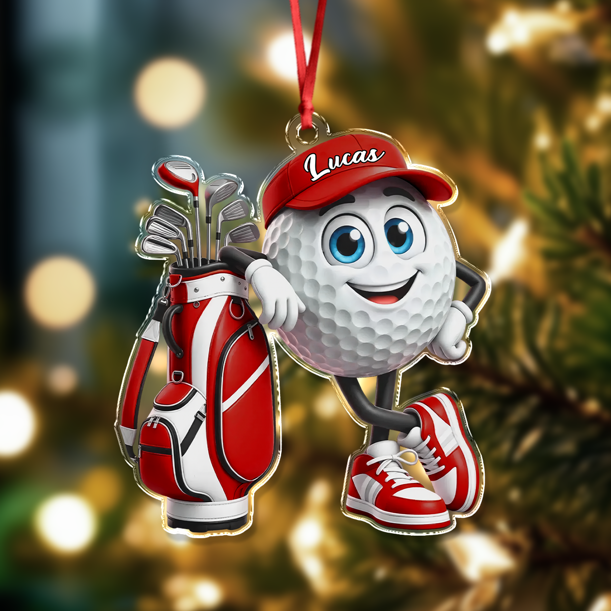 Personalized Golf Christmas Acrylic Ornament Gift for Golf Lovers TH10 171151