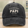 Mes personnes préférées m’appellent Papi – Casquette en jean délavé vintage personnalisée TH10 169509