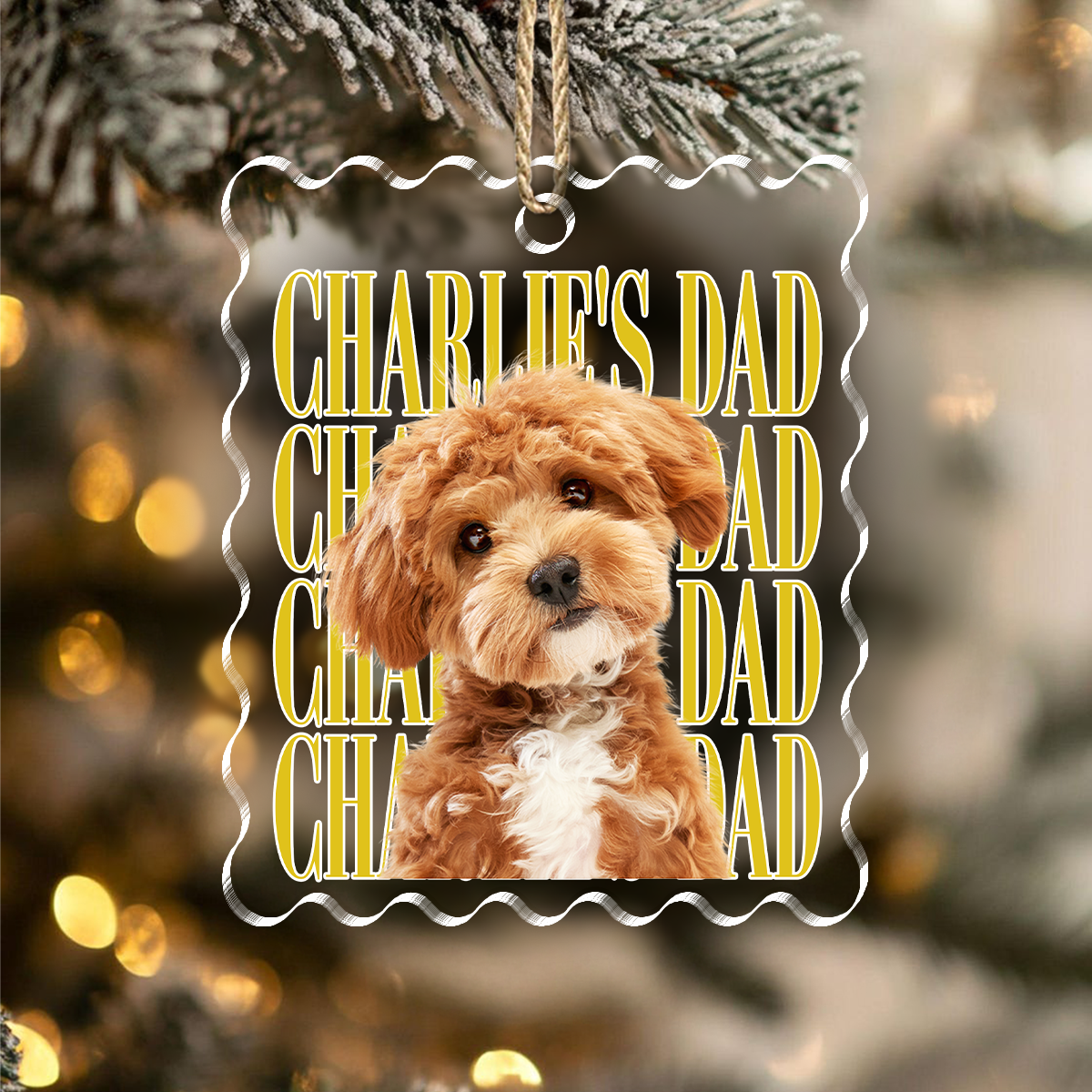 Personalized Dog Cat Photo Vintage Acrylic Ornament, Christmas Gift For Pet Lovers TH10 170993