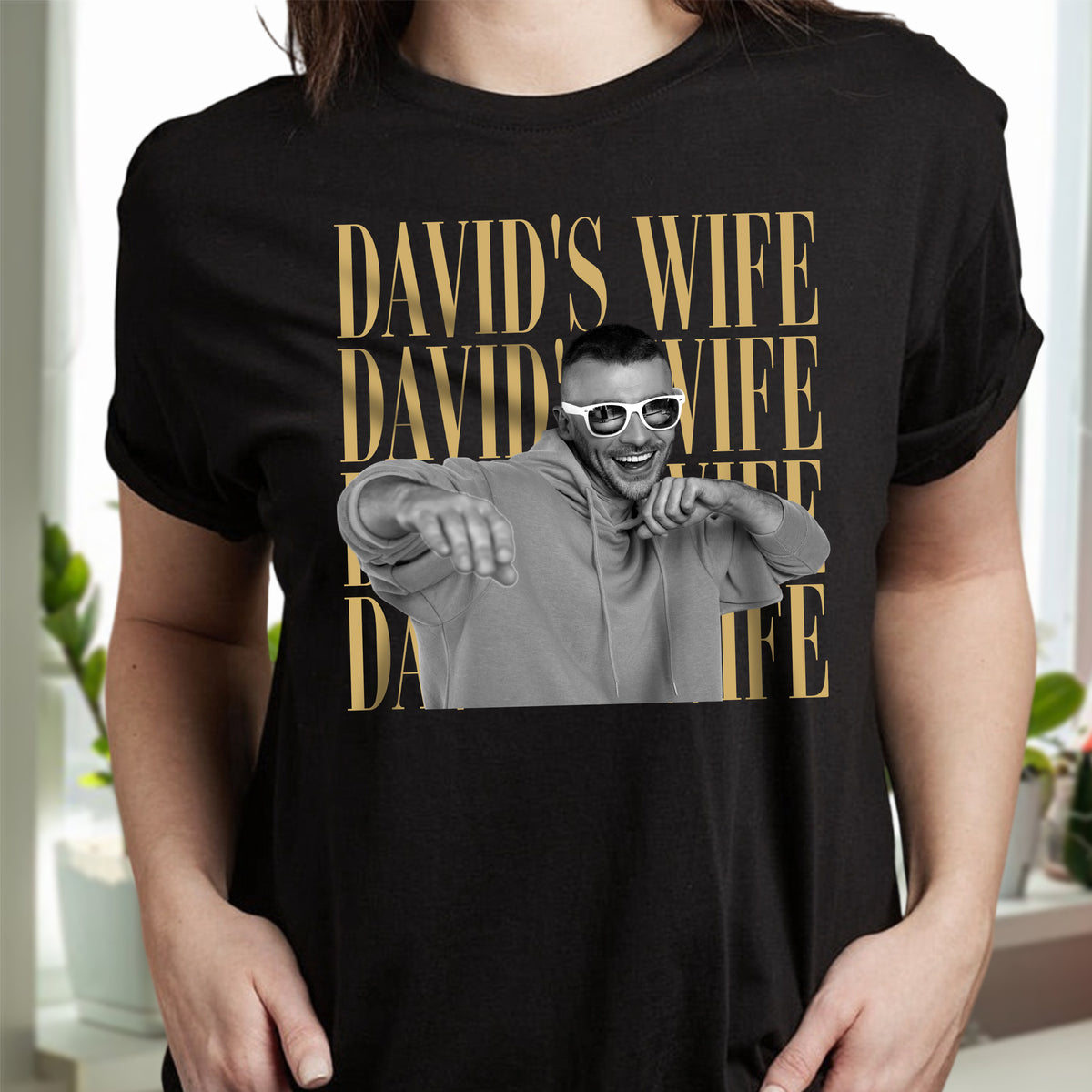 Custom Vintage Photo Wife, Husband Dark Shirt - Personalized Anniversary Gift HA75 921584