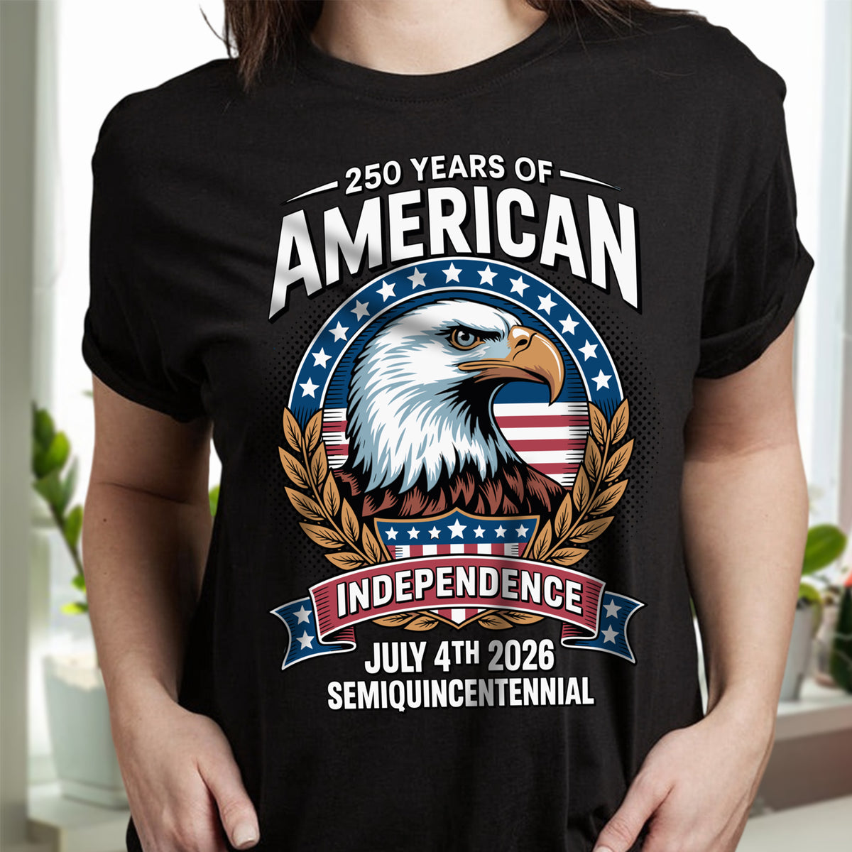 American 250 Years Independence Eagle - July 4th 2026 Dark Shirt LM32 895247