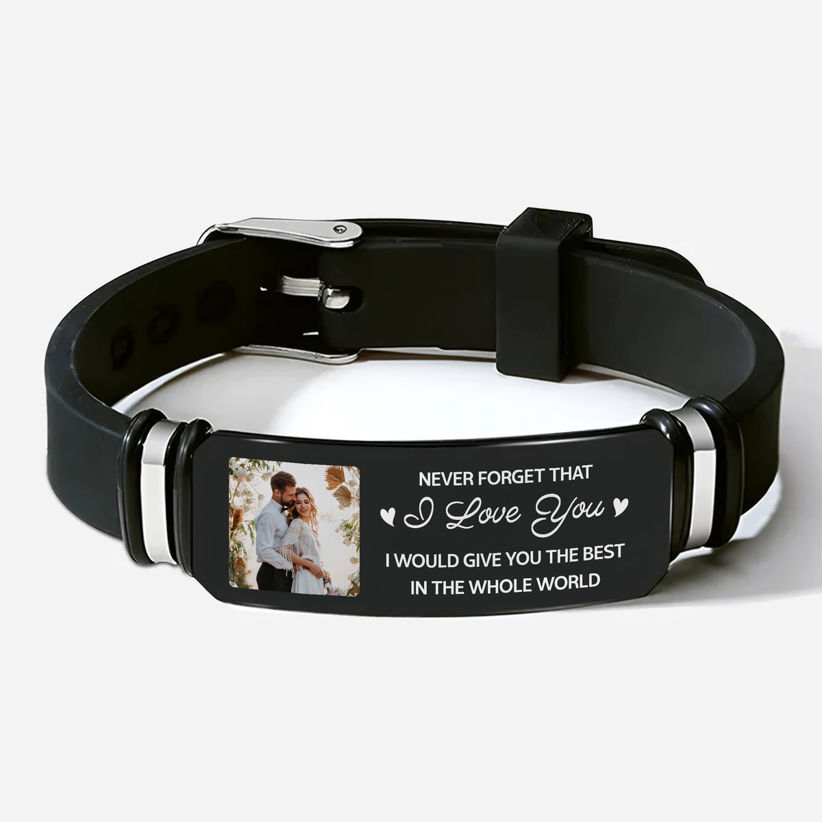 Custom Couple Photo Wristband Bracelet Couple Gift, Anniversary Gift, Meaningful Gift LM32 669637