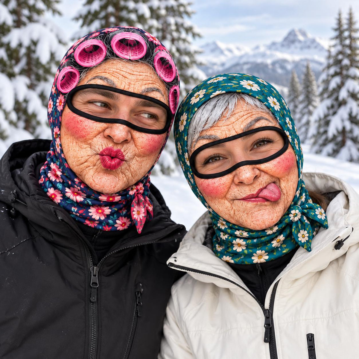 Funny Grandma Meme Face Ski Mask, Winter Mask, Novelty Skiing Gift LM32 670421