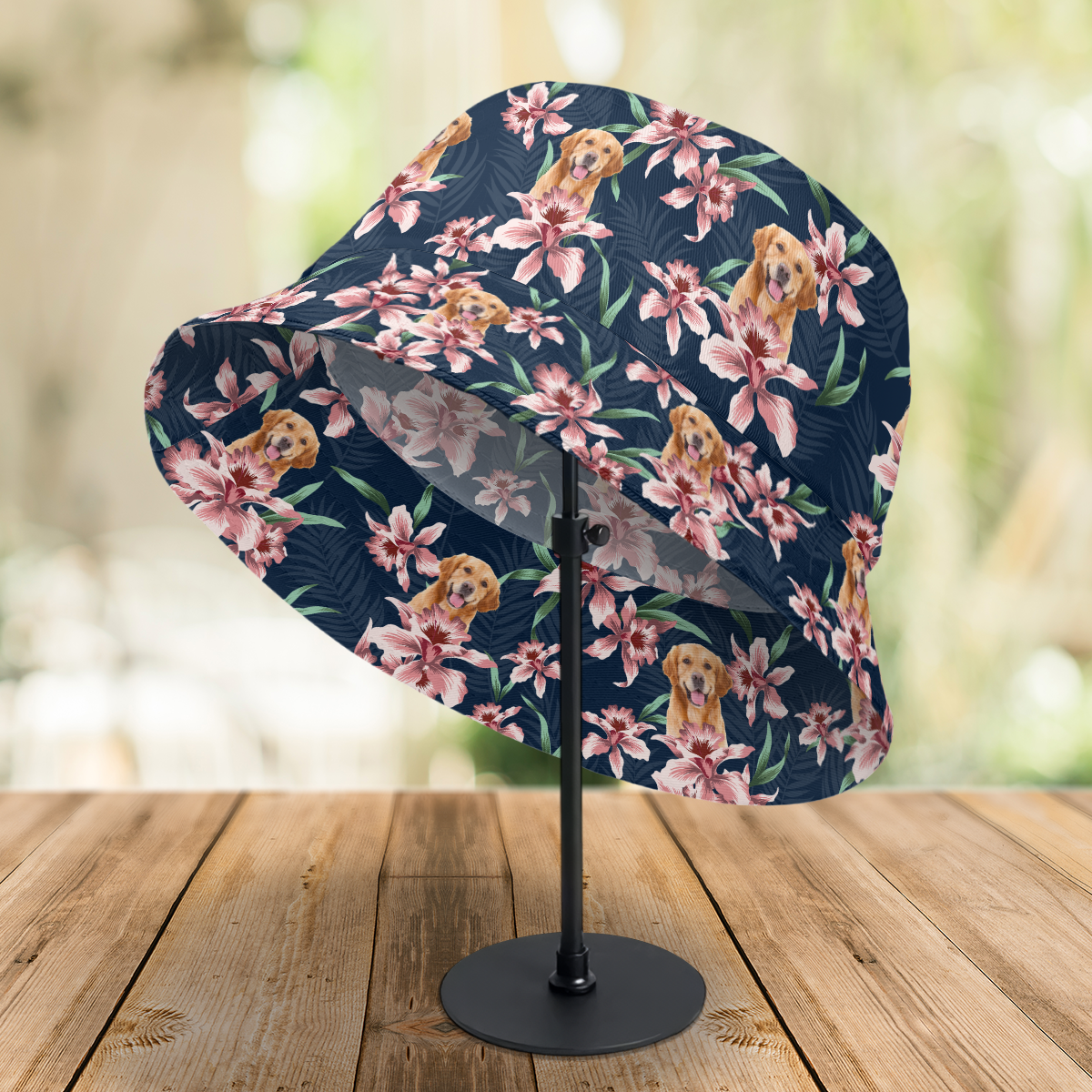 Custom Photo For Dog Lovers With Lily Flowers Bucket Hat HA75 892600