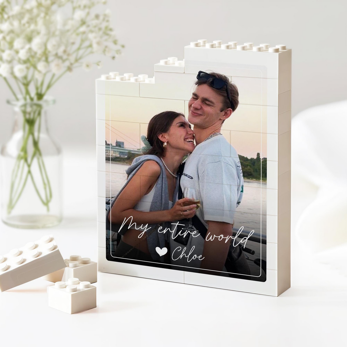 Personalized Couple Photo Building Block - Valentine's Day Gift For Boyfriend Husband HO82 901360