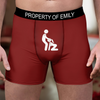 Personalized Funny Property Of Name Boxer Briefs Cheeky Gift for Husband & Boyfriend LM32 669859