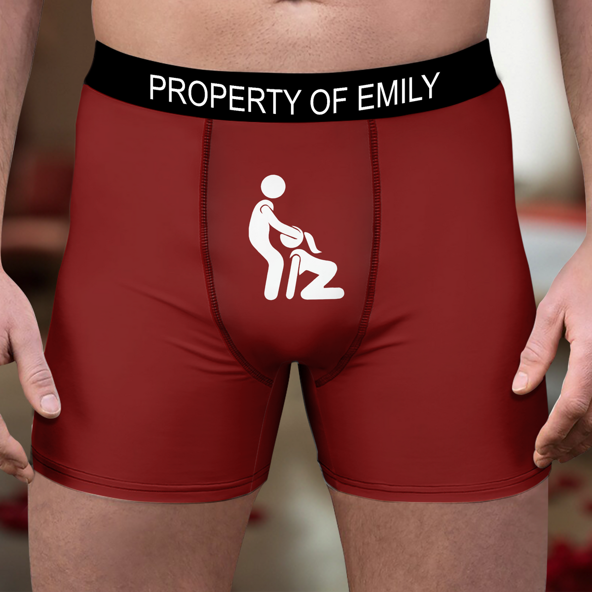 Personalized Funny Property Of Name Boxer Briefs Cheeky Gift for Husband & Boyfriend LM32 669859