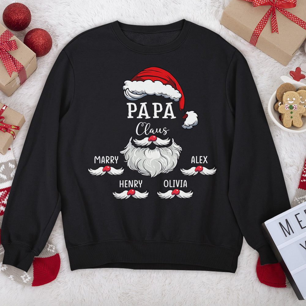 Personalized Gift Papa Claus And Grandkids Christmas Sweatshirt For Family HO82 891791