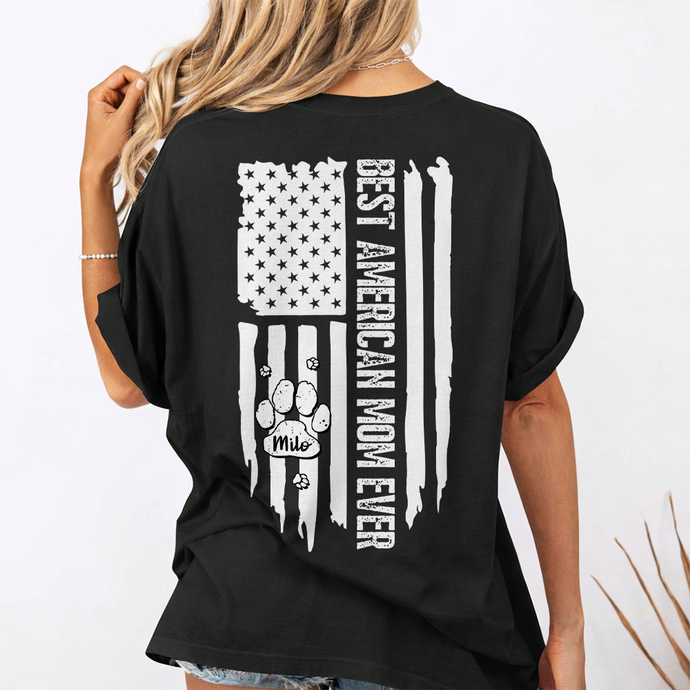Custom Name Best American Mom Ever Back Shirt TH10 898685