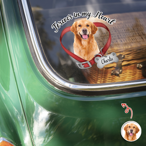 Custom Photo Forever In My Heart Memorial Car Window Decal Sticker CH07 899600