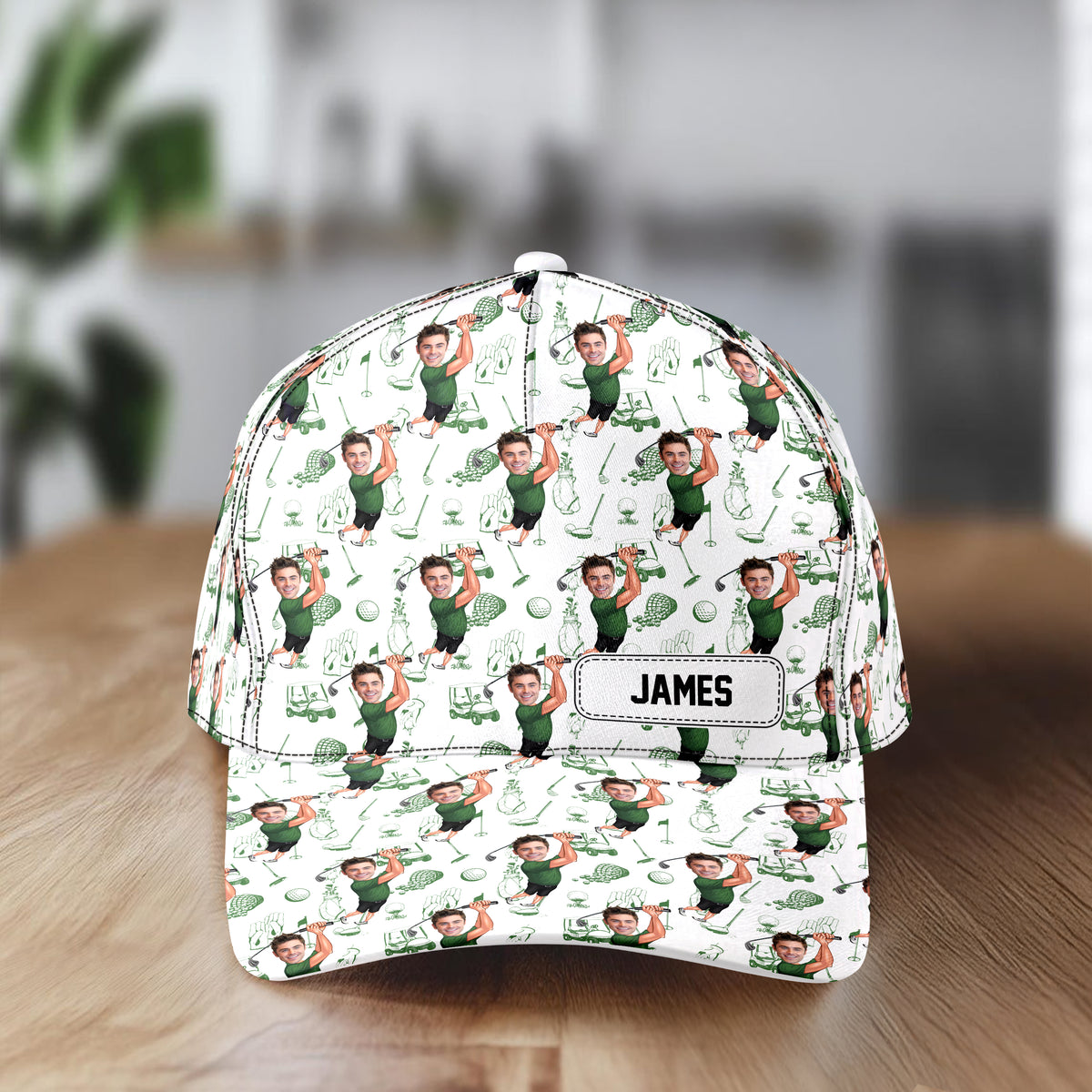 Custom Funny Golfer Photo Classic Cap - Golf Lovers Gift CH07 896350