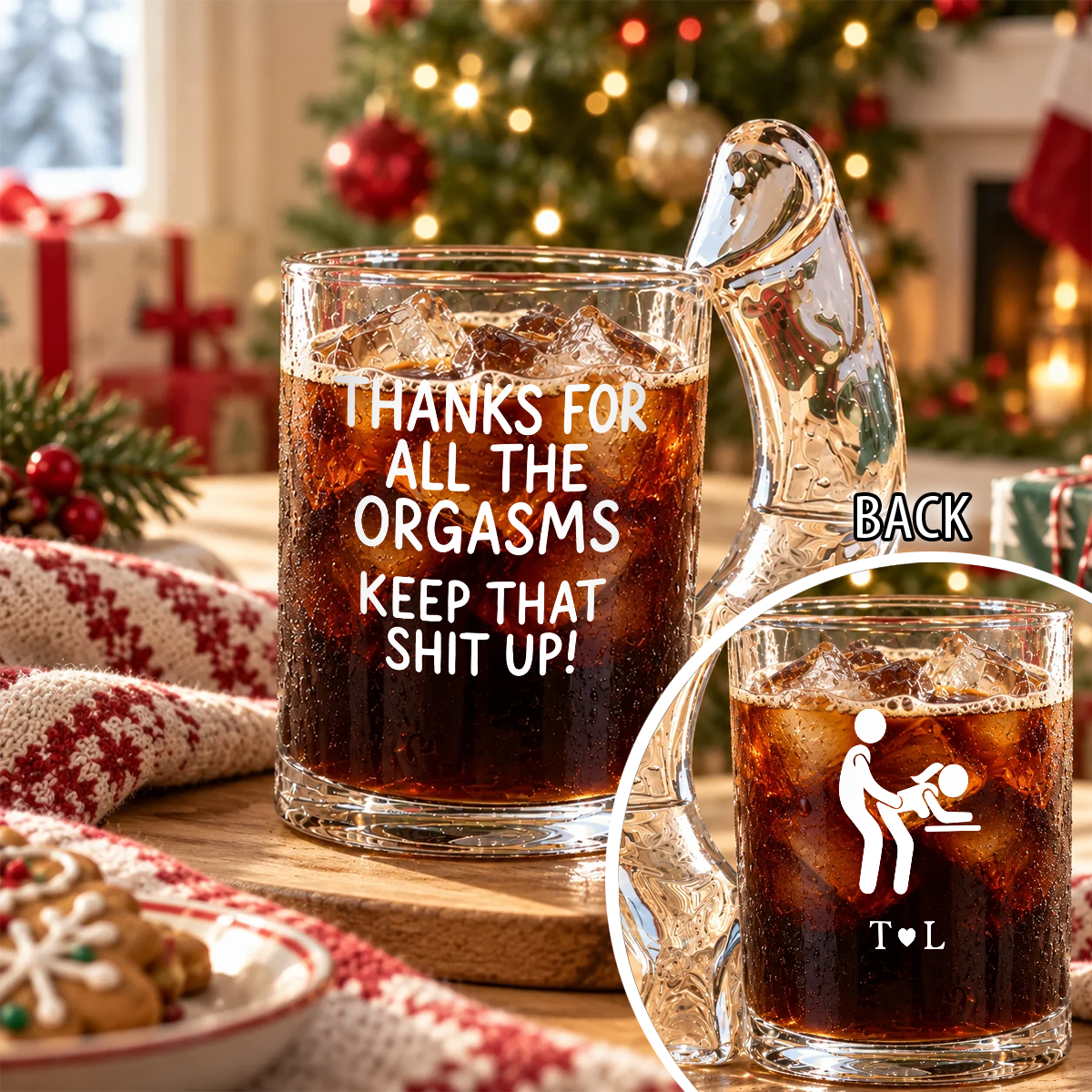 Personalized Thanks For All The Orgasms Naughty Glass Mug CH07 180634