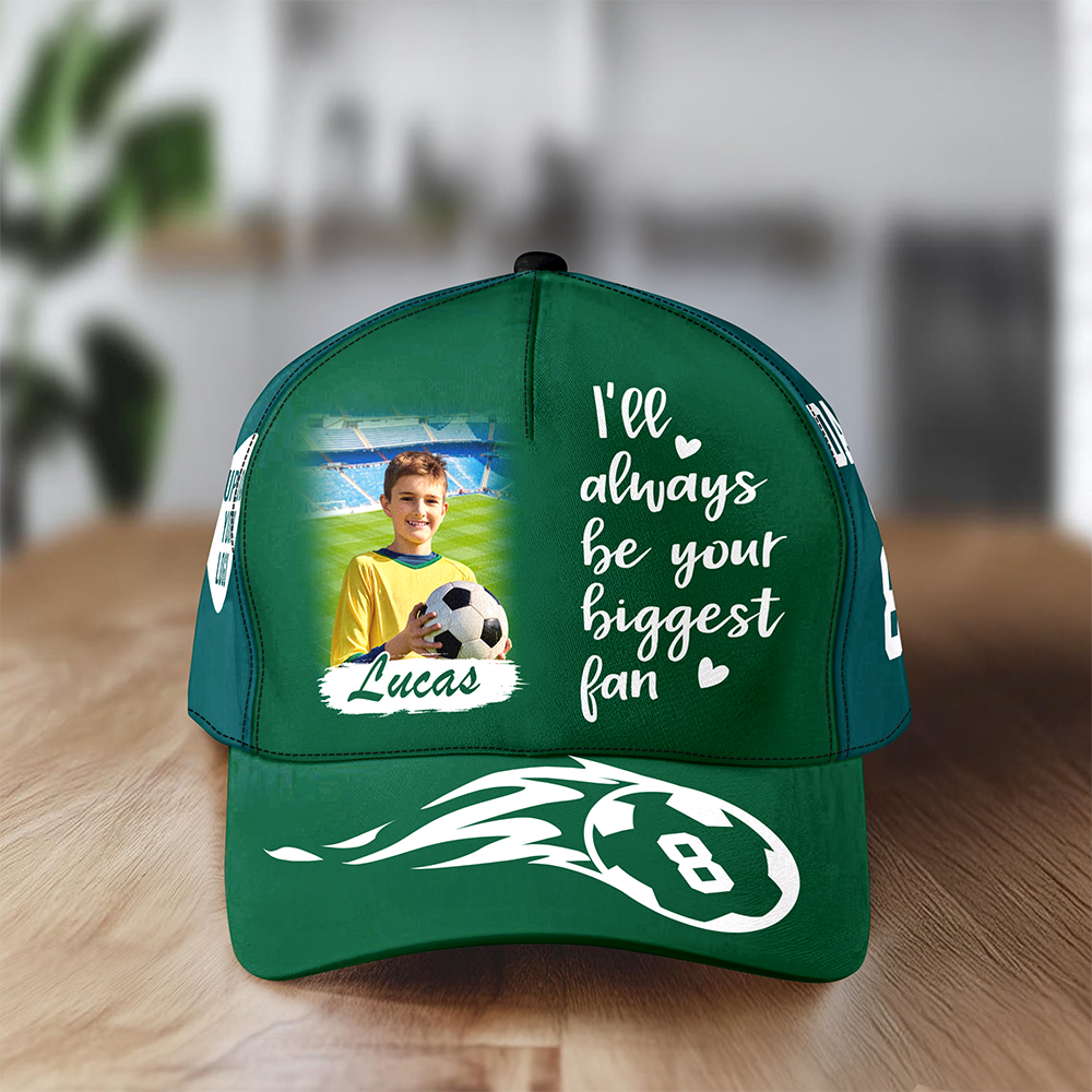 Personalized I Will Always Be Your Biggest Fan Custom Photo Classic Cap GameDay Gift For Football, Baseball, Soccer Family CH07 895826