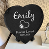 Custom Name Dog & Cat Memorial Grave Marker Heart Shaped Stone HO82 902432