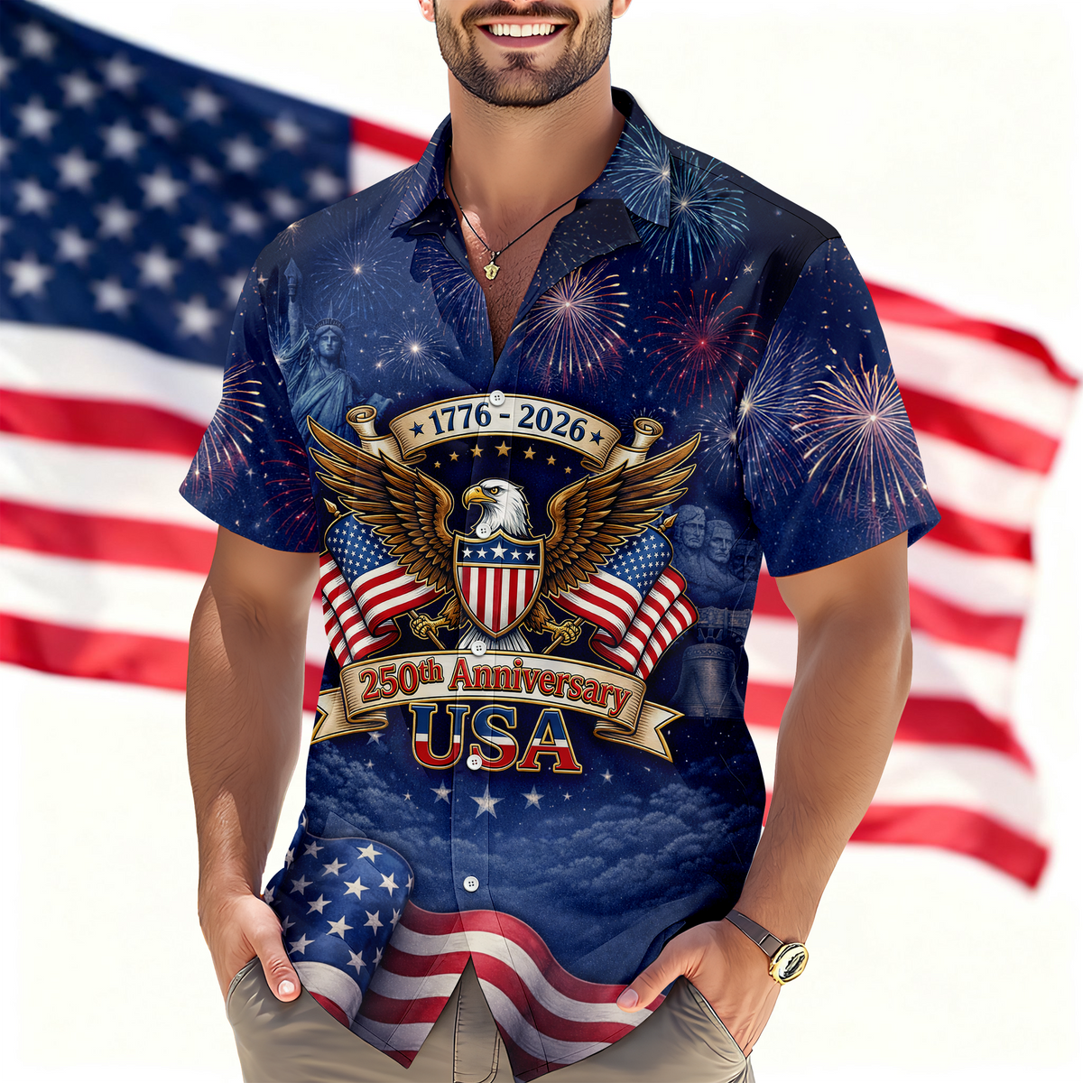 Personalized 250th Anniversary 1776-2026 Hawaii Shirt CH07 910484