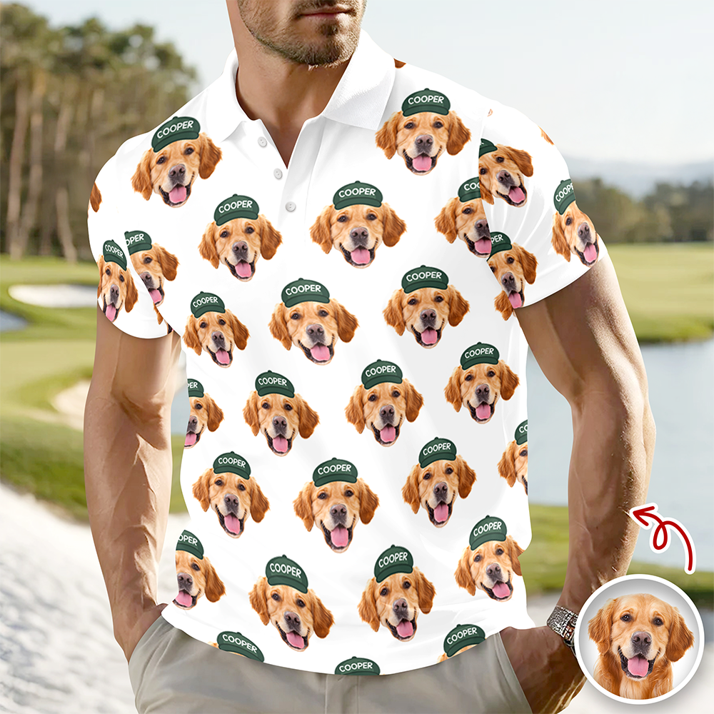 Custom Photo Dog Cat Pet Golf Polo Shirt Gift For Golfer, Golf Lovers, Dog Cat Lovers HA75 898582