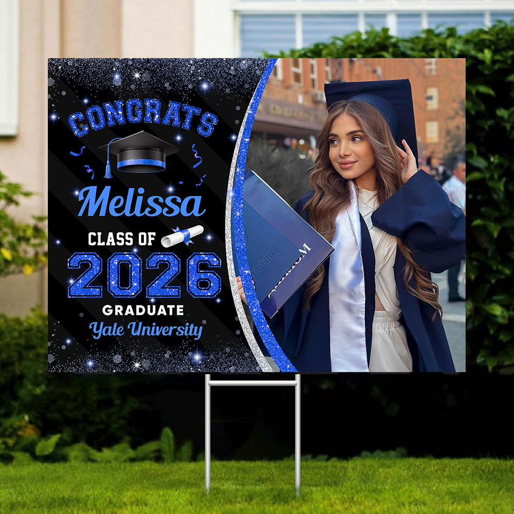Custom Photo Class Of 2026 Personalized Graduation Yard Sign HA75 920462
