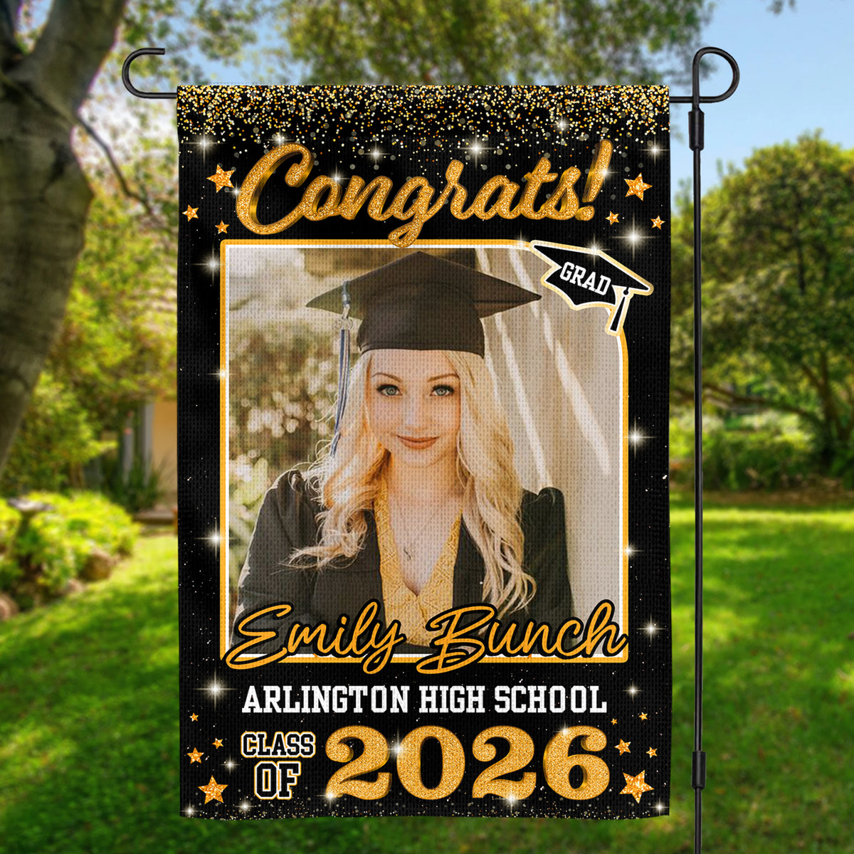 Custom Photo Class of 2026 Garden Flag Congrat Grad Gift, Graduation Decorations CH07 910756