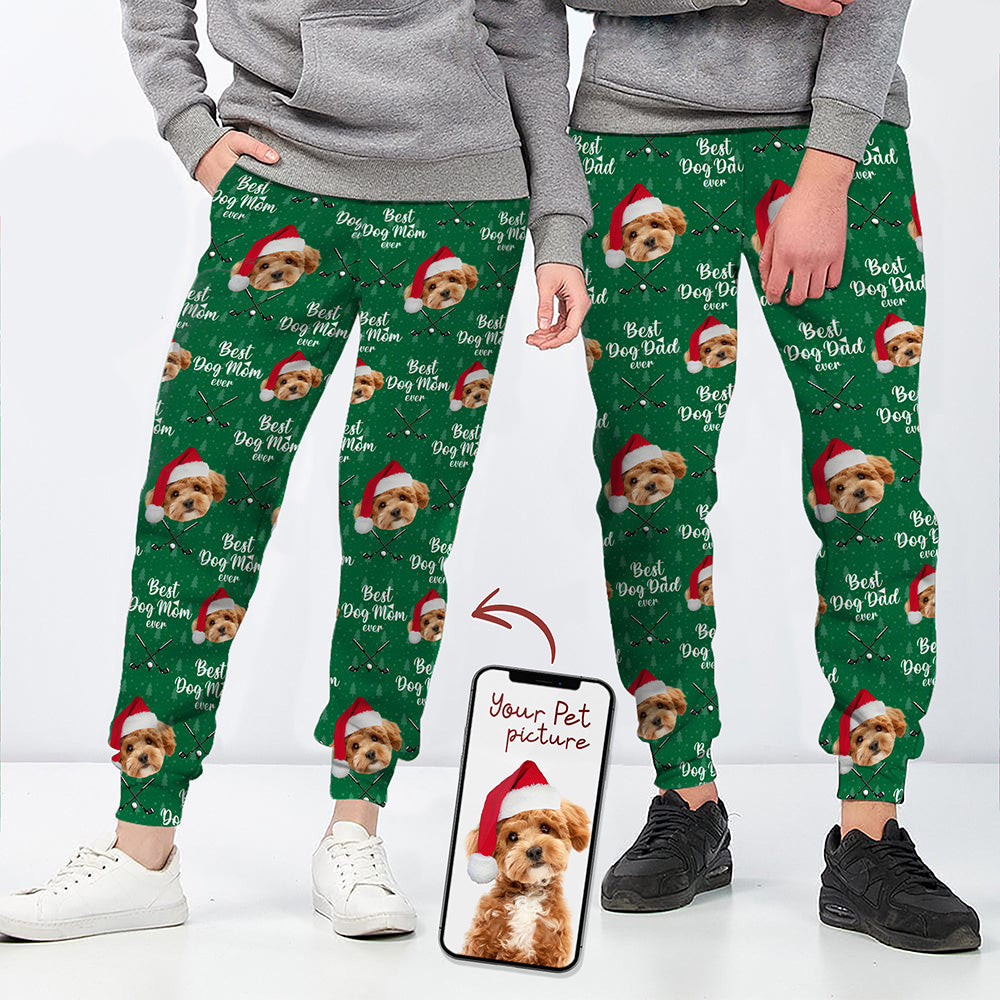 Custom Pet Photo Best Dog Dad Ever Sweatpants For Golf Loving LM32 893939