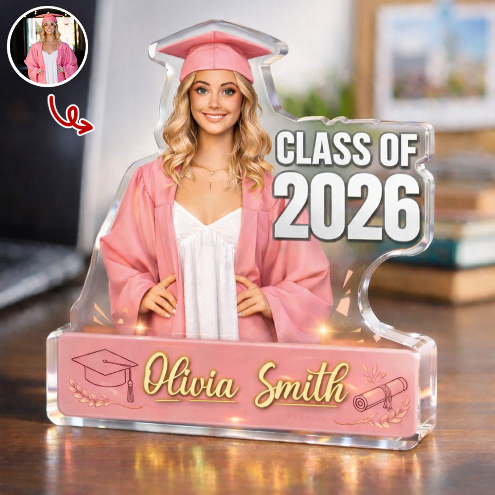 Custom Photo Class of 2026 Acrylic Block Plaque, Personalized Graduation Keepsake Gift TH10 169145