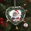 Custom Photo Cat Personalized Heart Shaped Ceramic Ornament For Christmas HA75 897466