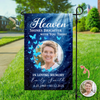 Custom Photo Heaven Shines Brighter With You There Personalized Memorial Garden Flag HA75 898898
