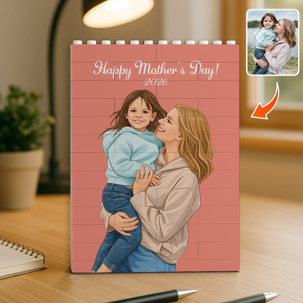 Custom Photo Family Building Brick Blocks Mother's Day Gift HA75 920638