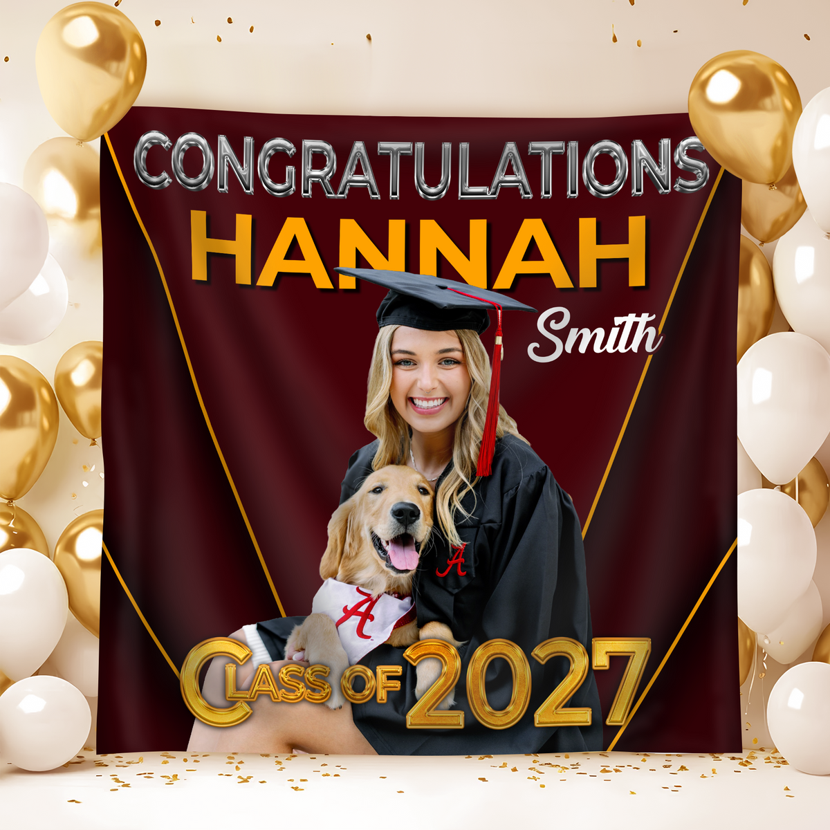 Custom Photo Class of 2026 Graduation Backdrop LM32 899205