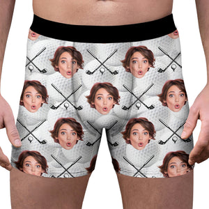 Custom Photo Golf Ball Men's Boxer Gift for Golf Lovers LM32 897635