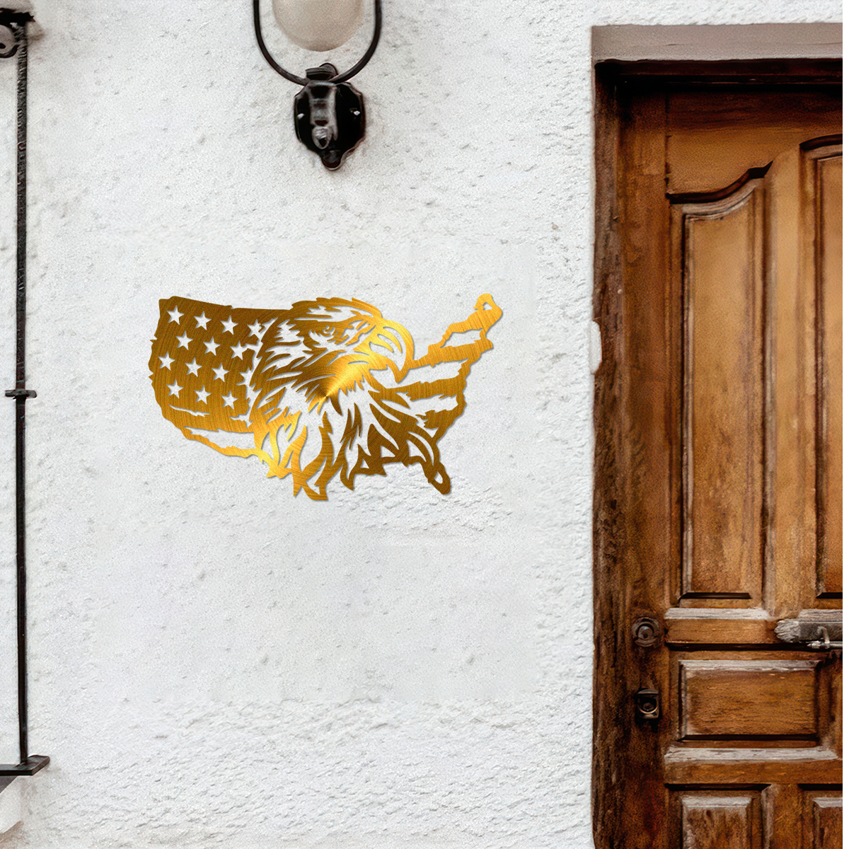 Personalized Eagle American Flag Metal Sign Patriotic Wall Art HO82 901154