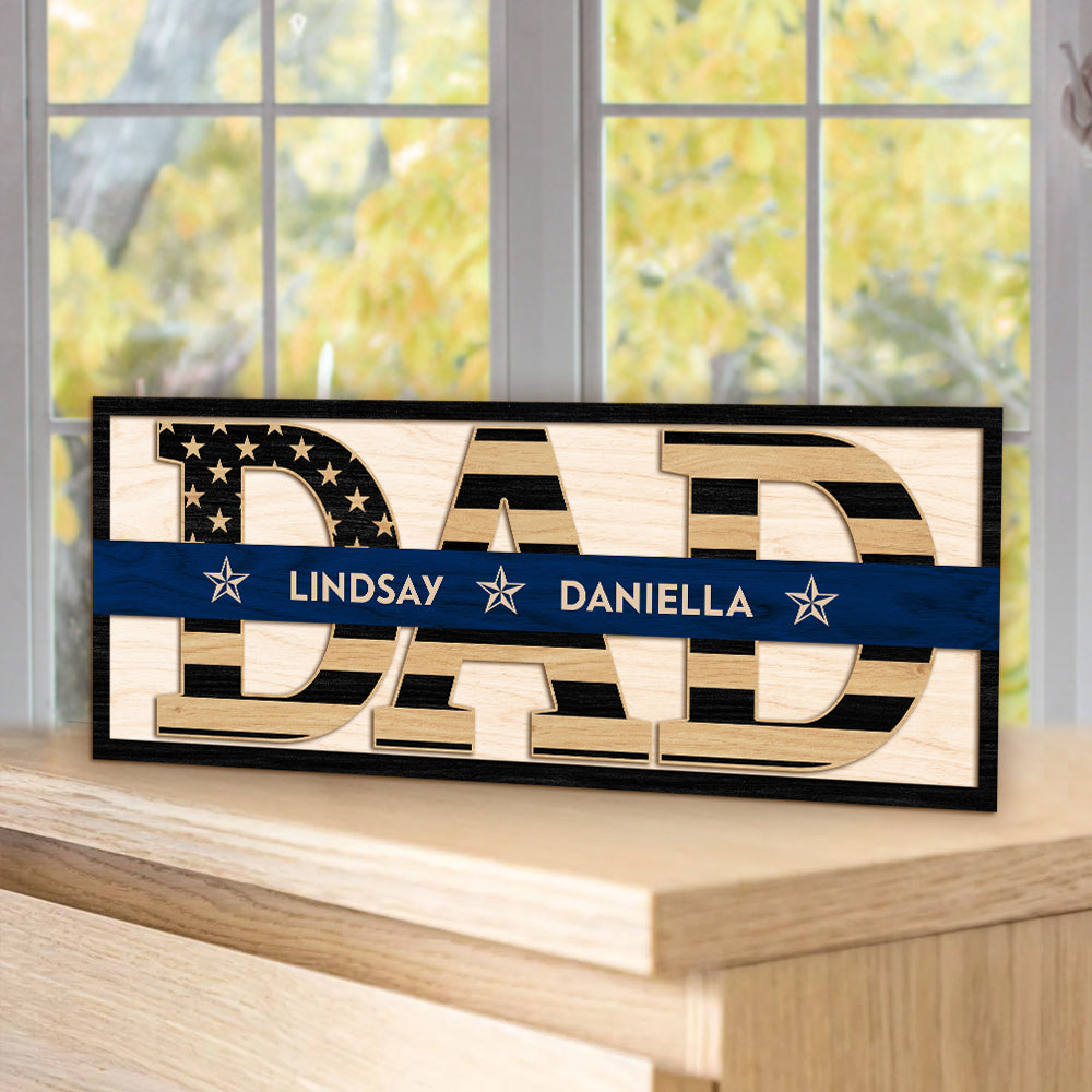 Personalized Keepsake For Beloved Job Lines Dad Wooden Sign LM32 893407