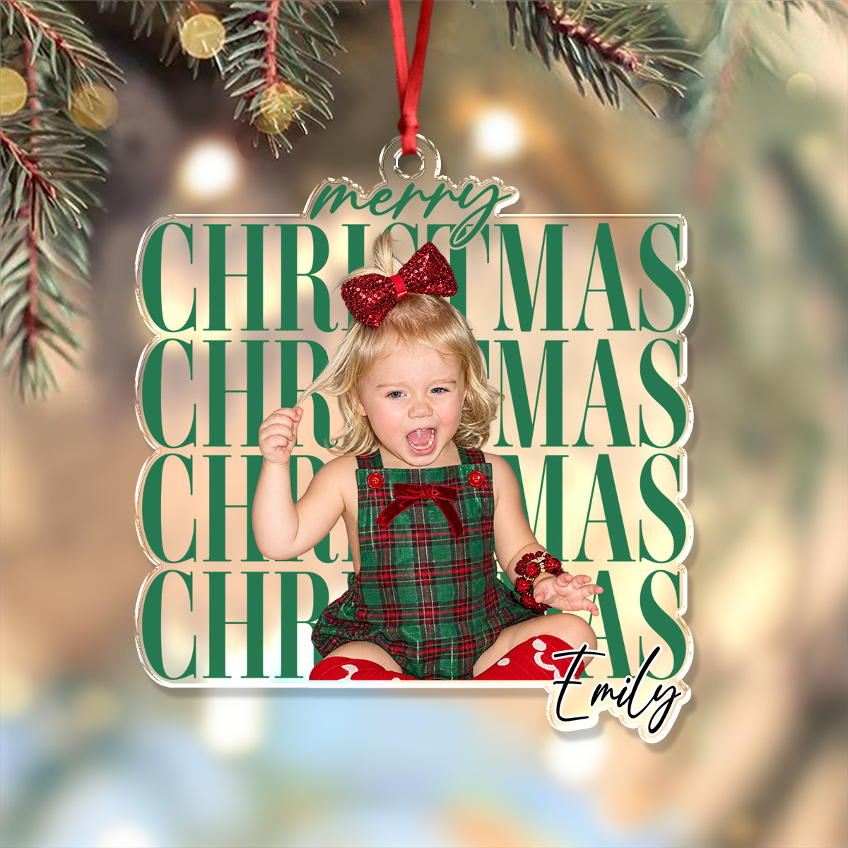 Personalized Kids Christmas Ornament - Acrylic Keepsake Gift LM32 670315