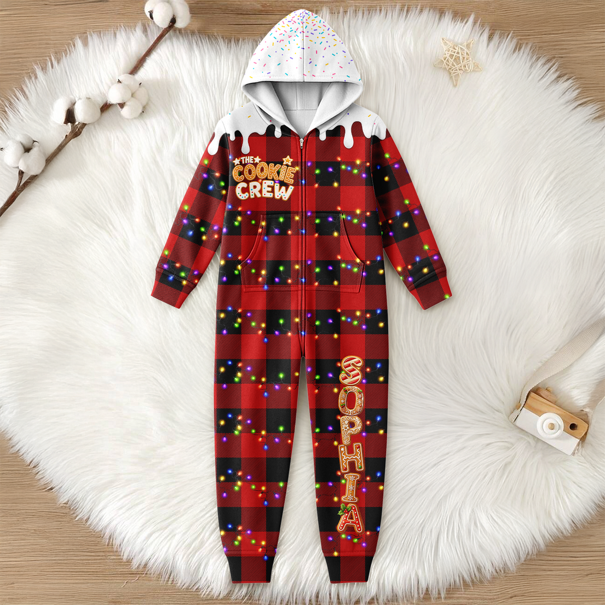 Custom Name The Cookie Crew Gingerbread Letter Onesie Pajamas TH10 171241
