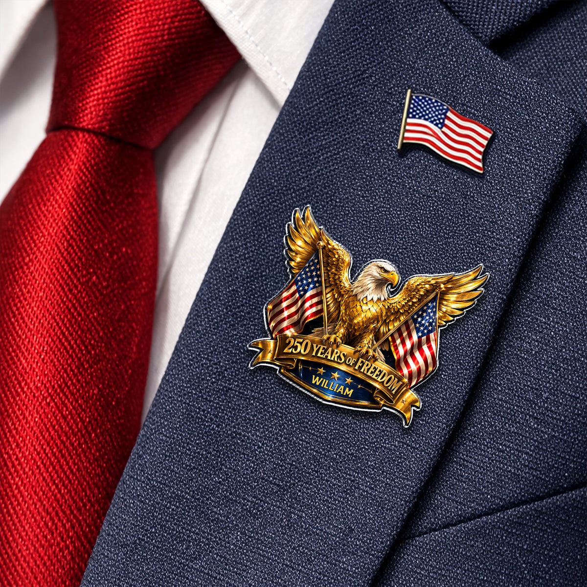 Custom Name America 250 Years Of Freedom Anniversary 1776–2026 Acrylic Pin HA75 920982