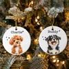Custom Dog Photo & Name Merry Christmas Ceramic Ornament LM32 670363