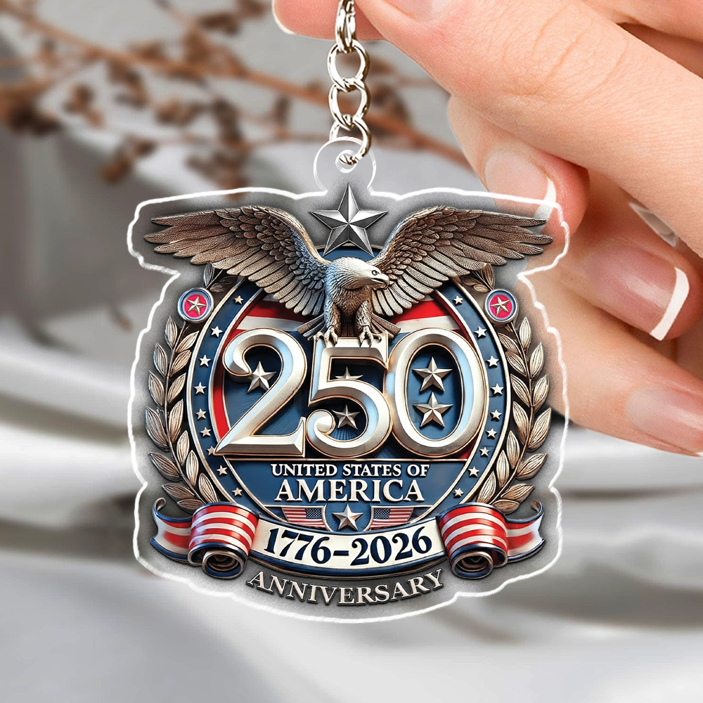 USA Eagles 250th Anniversary Semiquincentennial 1776-2026 Acrylic Keychain CH07 910614