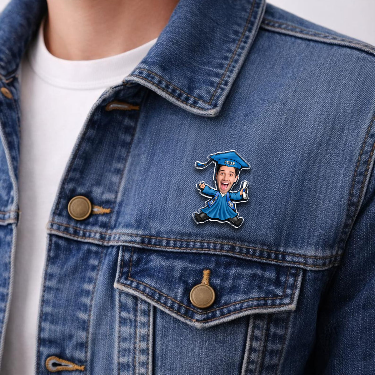 Custom Funny Face Class of 2026 Graduation Acrylic Pin TH10 169299