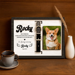 Custom Photo One By My Side Forever In My Heart Dog Memorial 2-Layers Wooden Collar Frame LM32 893759
